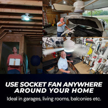 Socket Fan Light Original - Cool Light LED โ Ceiling Fans with Lights and Remote Control, Replacement for Lightbulb - Bedroom, Kitchen, Living Room,1000 Lumens / 5000 Kelvins Cool LEDs (Remote Battery Not Included)