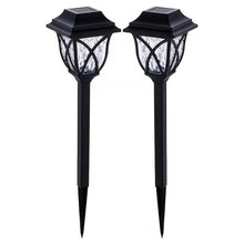 Solar lights at night